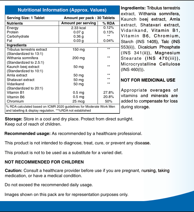 HealthSheild Muscle Build – Muscle Support | 30 Tablets - Image 2